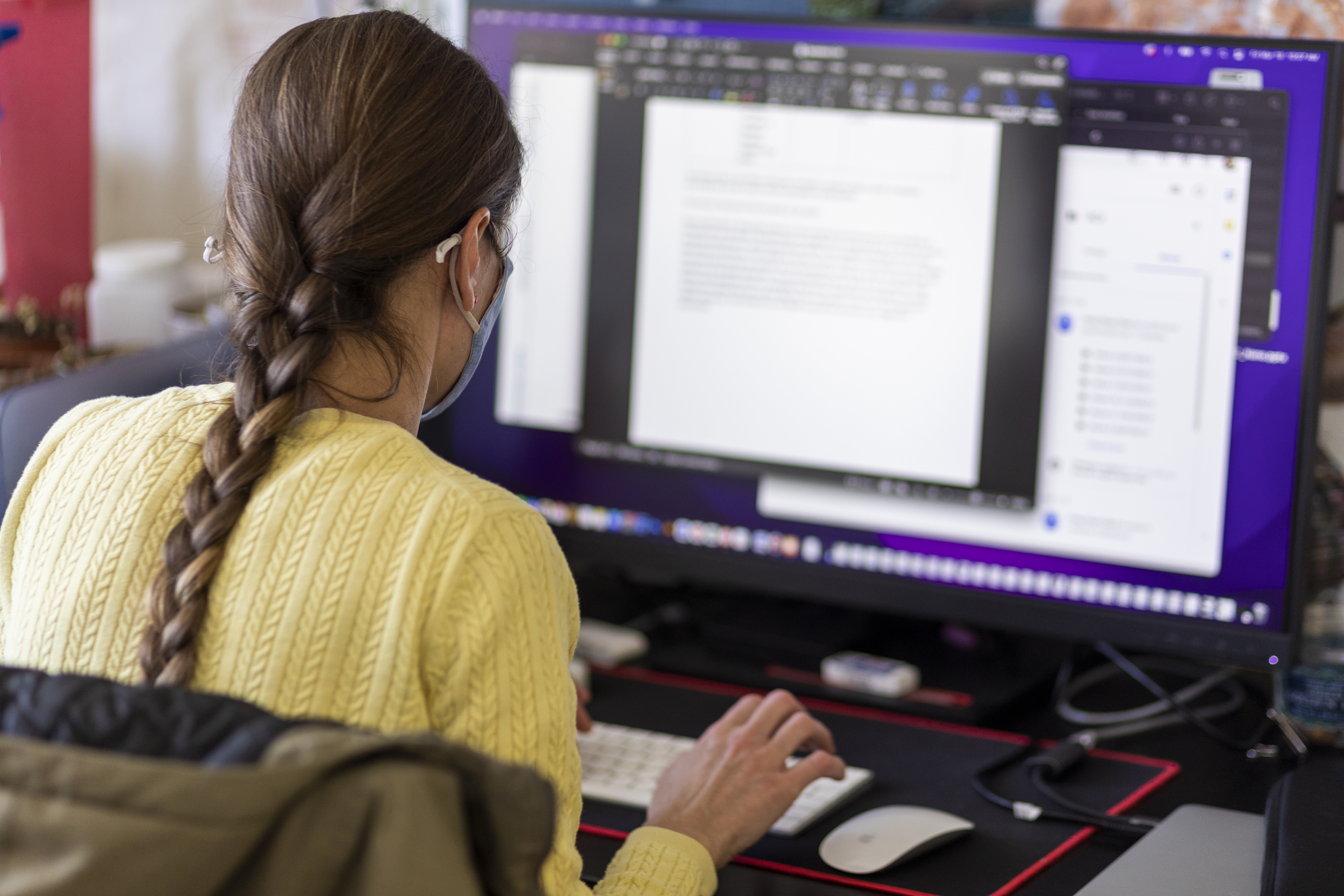 Woman at computer image